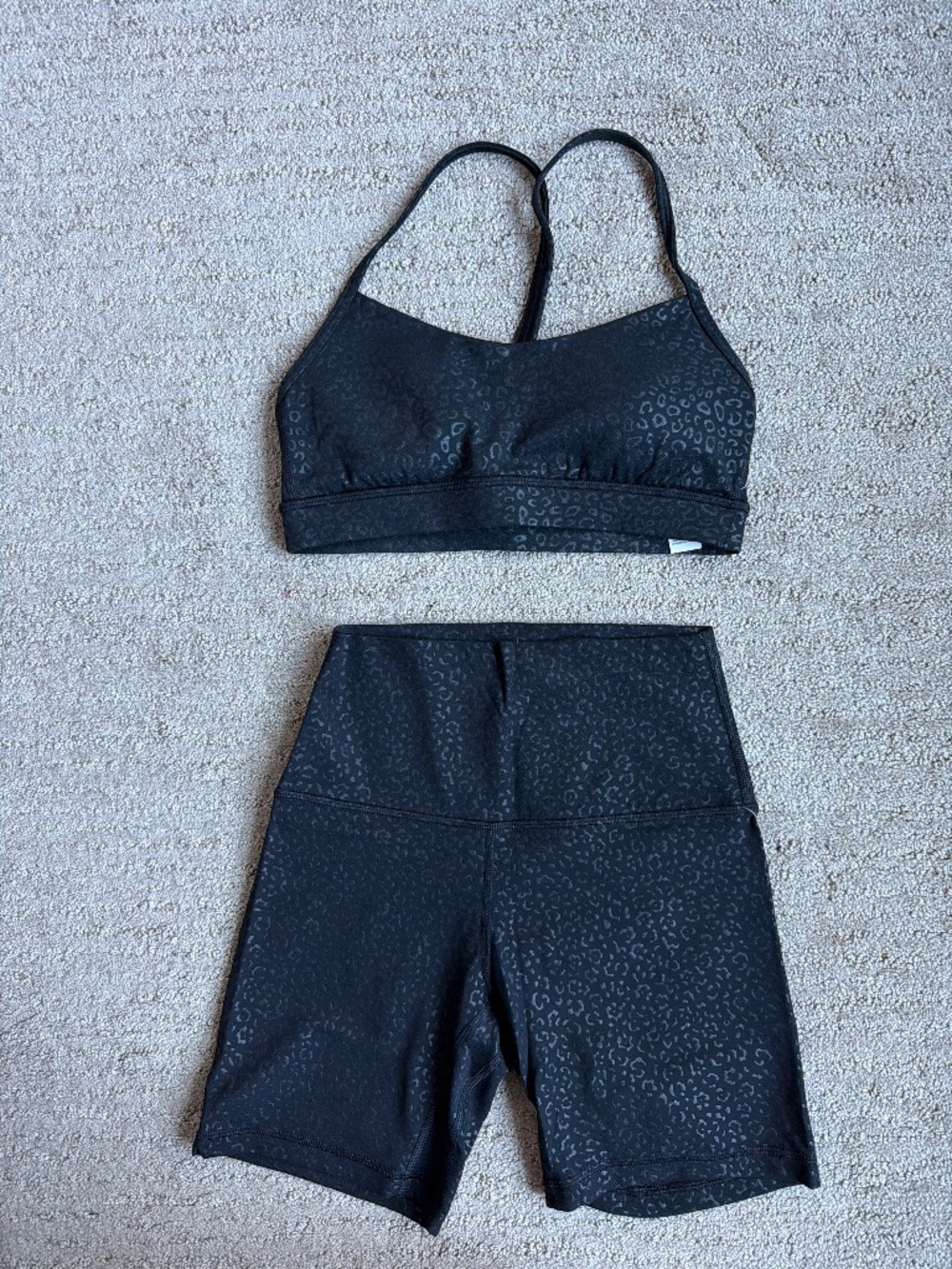 lululemon black align leopard / cheetah set